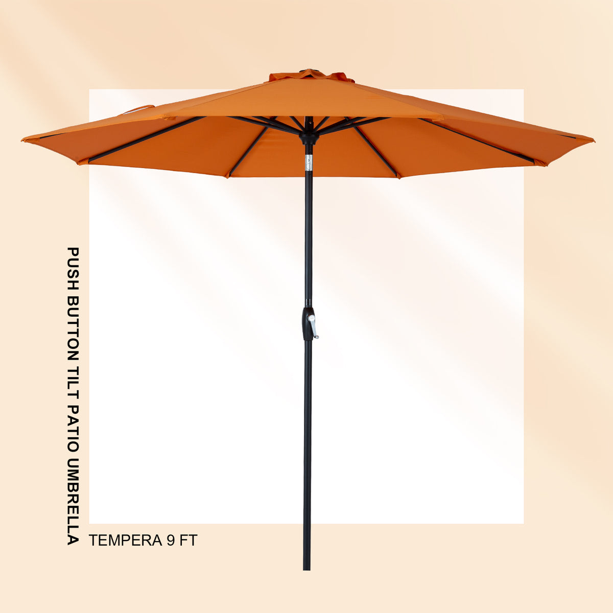 coral coast 9-ft push button tilt wind resistant patio umbrella Tempera 9Ft Push Button Tilt Flora Patio Umbrella Brick – Tempera Patio