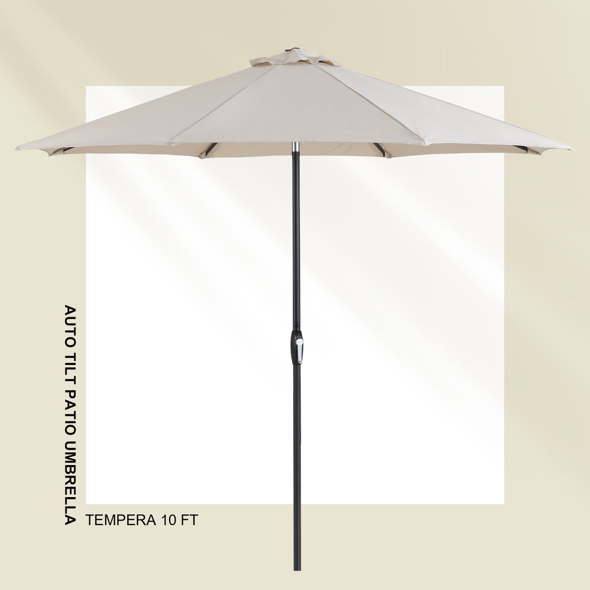 10 foot patio umbrella with auto tilt Tempera 10Ft Auto Tilt Flora Patio Umbrella Oatmeal – Tempera Patio