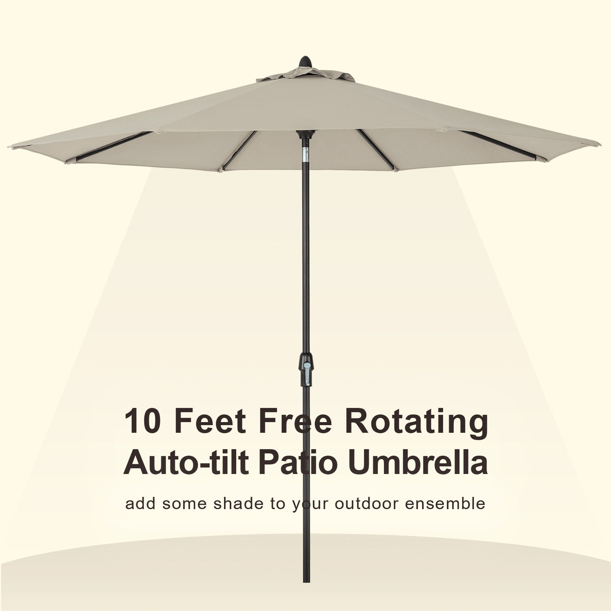 Tempera Sunbrella 10 ft Auto-Tilt Outdoor Umbrella Sand – Tempera Patio Tempera Sunbrella 10 ft Auto-Tilt Outdoor Umbrella Sand – Tempera Patio