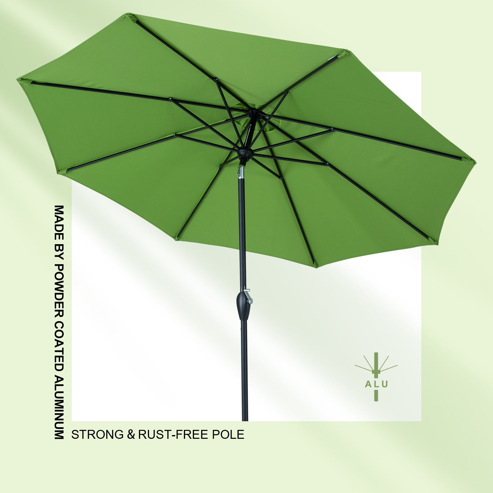 kiwi patio umbrella Tempera 9Ft Auto Tilt Flora Patio Umbrella Green – Tempera Patio