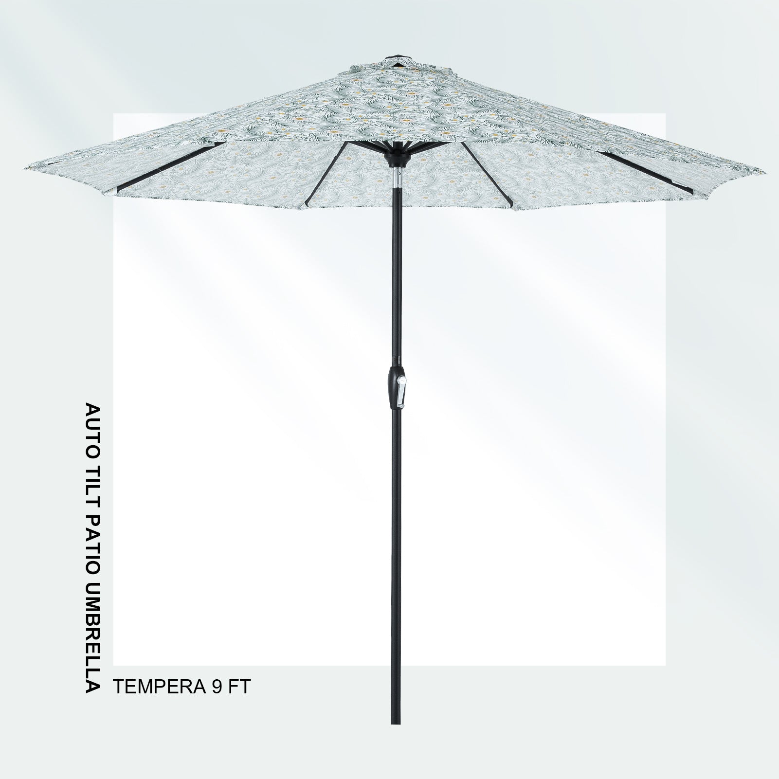 damask patio umbrella Tempera 9Ft Auto Tilt Flora Patio Umbrella Flower – Tempera Patio