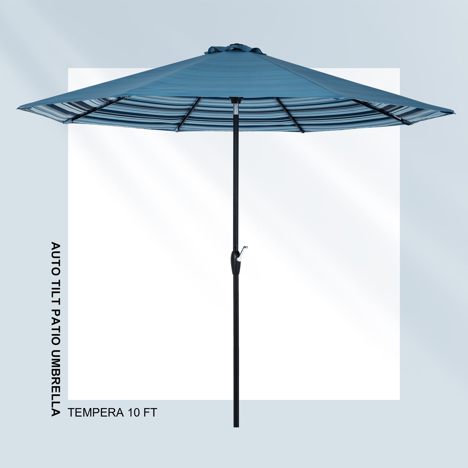 Tempera Sunbrella 10 ft Auto-Tilt Outdoor Umbrella Cherry Tempera Sunbrella 10 ft Auto-Tilt Outdoor Umbrella Cherry