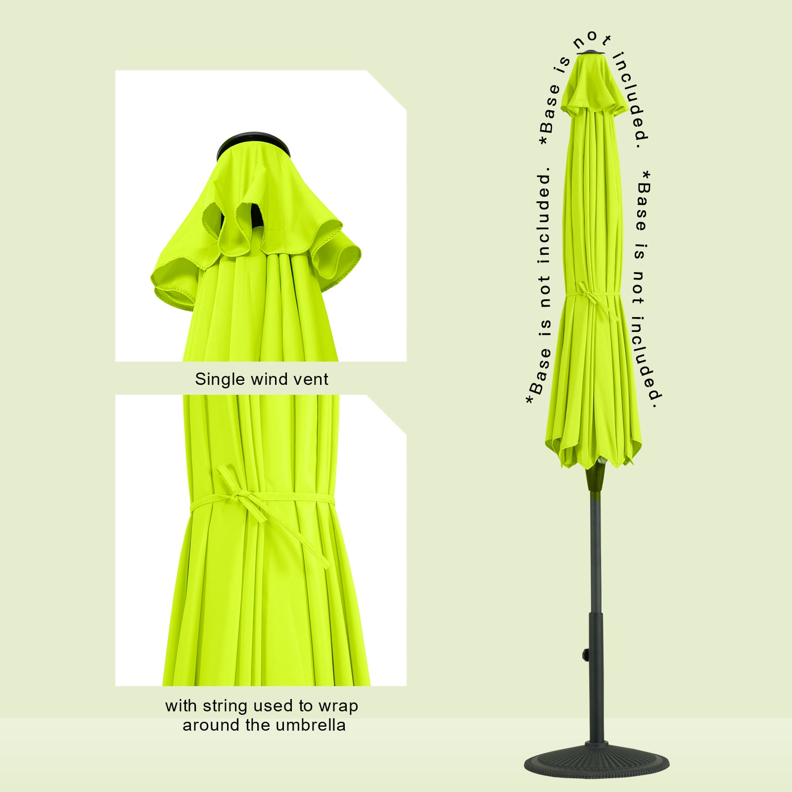 apple green patio umbrella Tempera 9Ft Auto Tilt Flora Patio Umbrella Apple Green