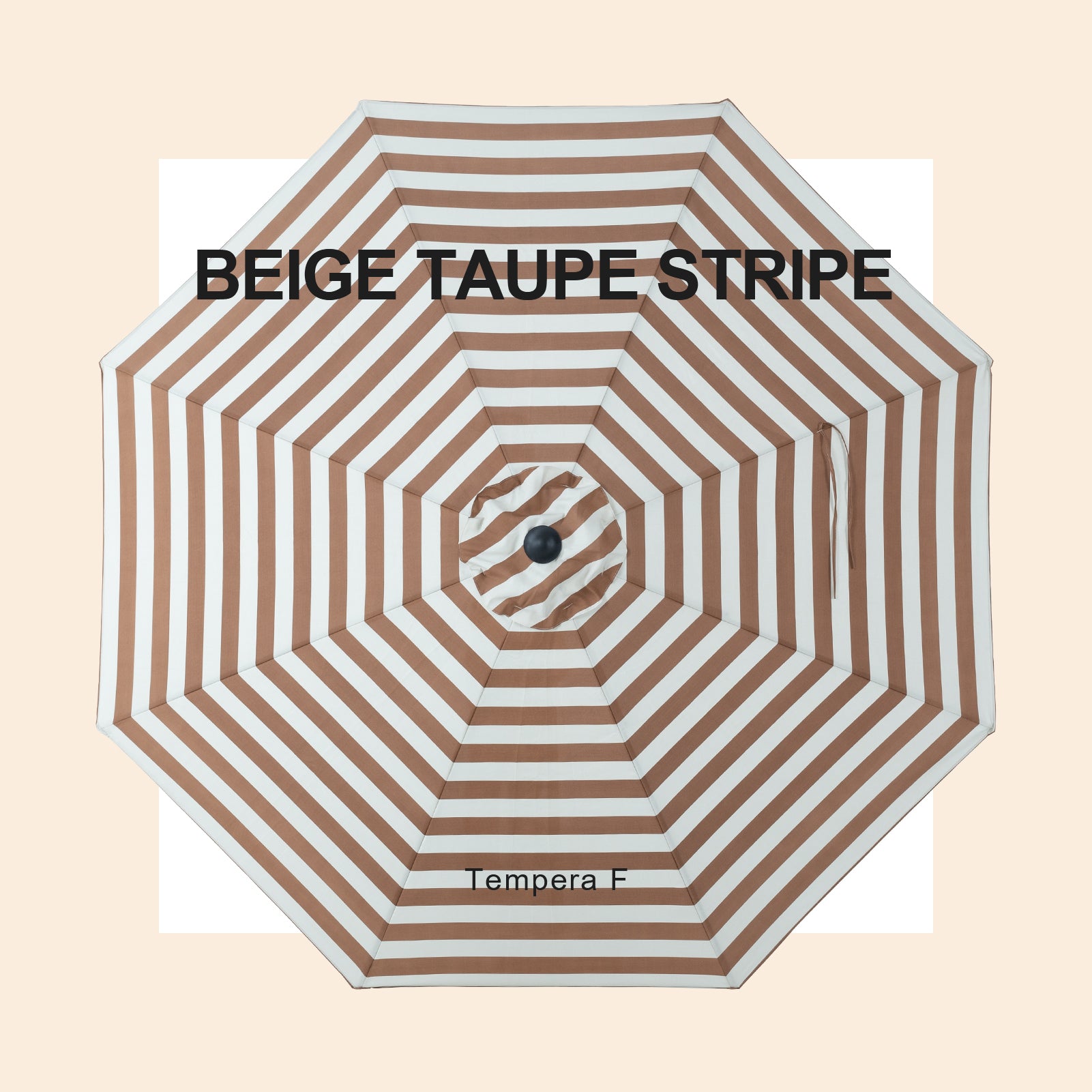 9ft patio umbrella in taupe Tempera 9Ft Push Button Tilt Flora Patio Umbrella Beige Taupe Stripe – Tempera Patio